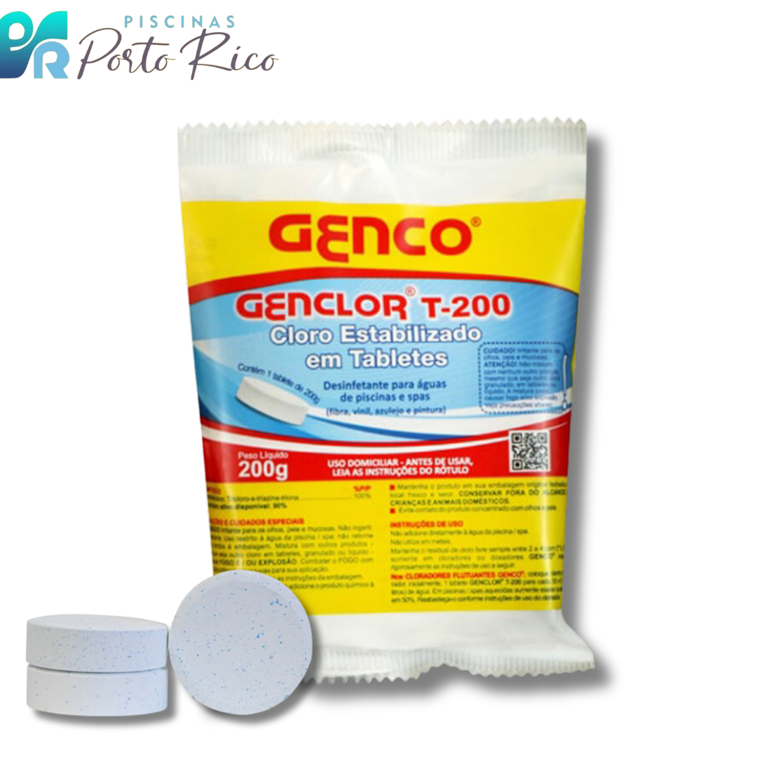 Genclor T-200 Tabletes Cloro Estabilizado – 200g