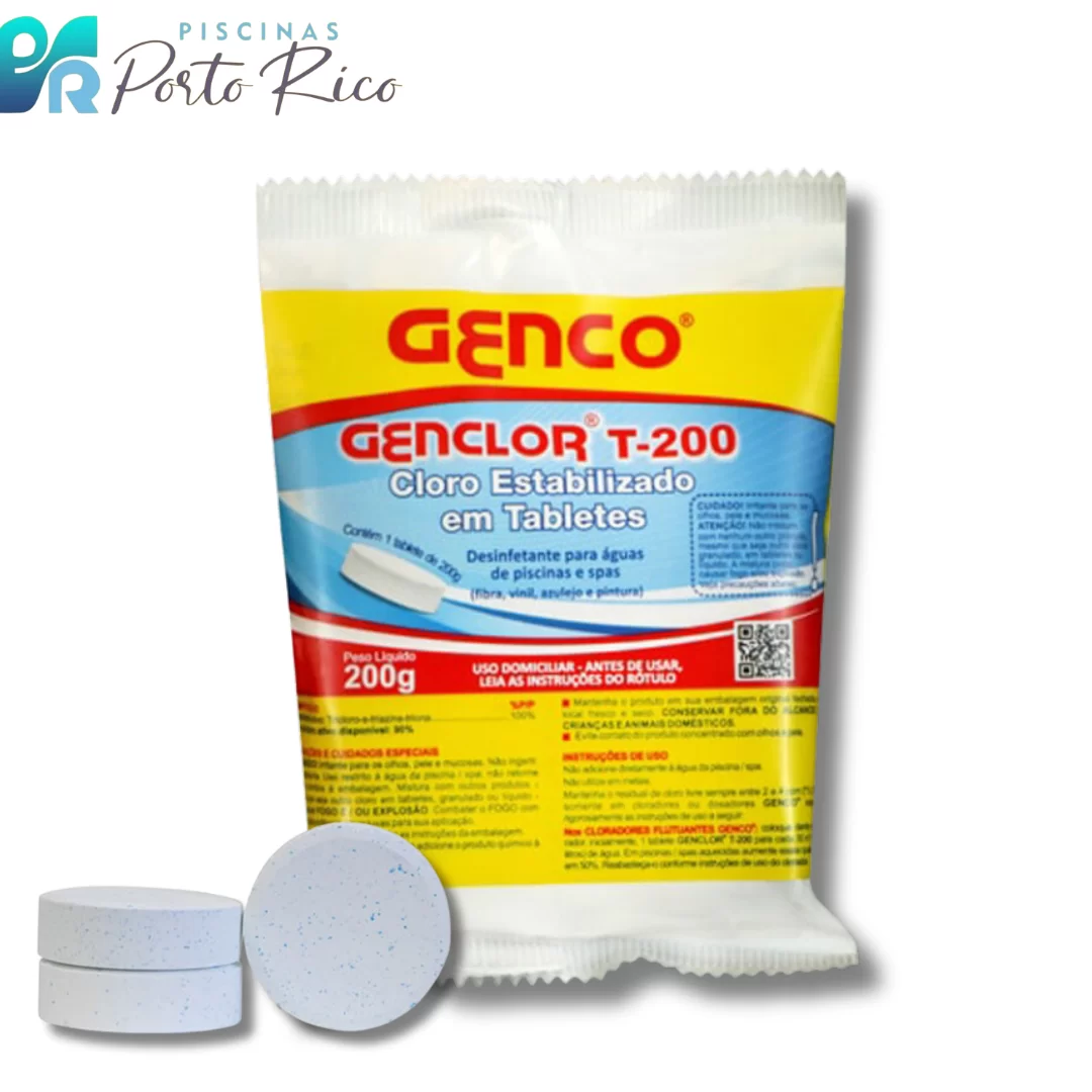 Genclor T-200 Pastilhas Cloro Estabilizado – 200g